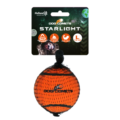 Dog Comets Starlight Tennisball L Orange