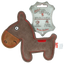 Doggy Doodles Donkey braun Esel Braun