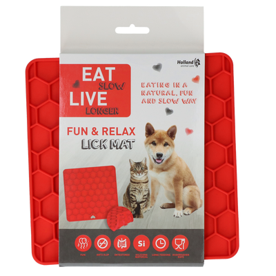 Eat Slow Live Longer Lick Mat Honeycomb Rot