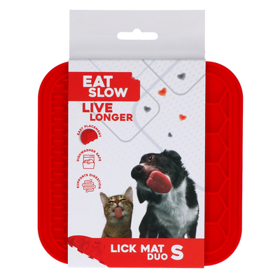 Eat Slow Live Longer Lick Mat Duo S Rot