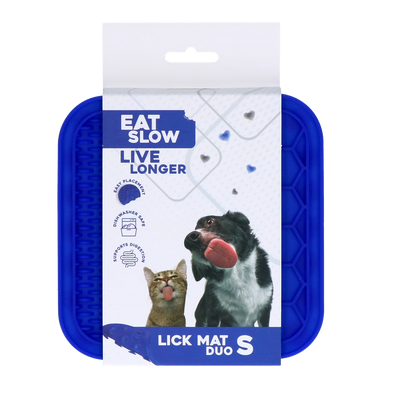 Eat Slow Live Longer Lick Mat Duo S Blau