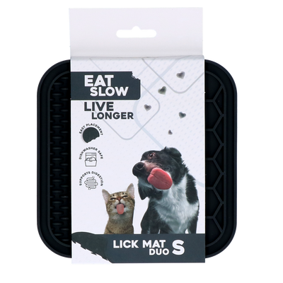 Eat Slow Live Longer Lick Mat Duo S Grau