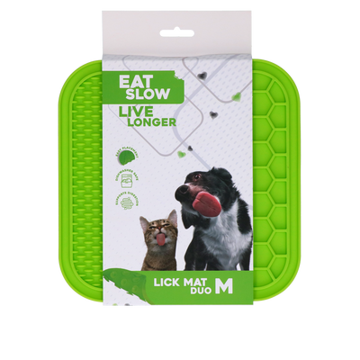 Eat Slow Live Longer Lick Mat Duo M Grün