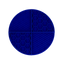 Eat Slow Live Longer Lick Mat Dimensions Circle Blau