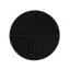 Eat Slow Live Longer Lick Mat Dimensions Circle Grau