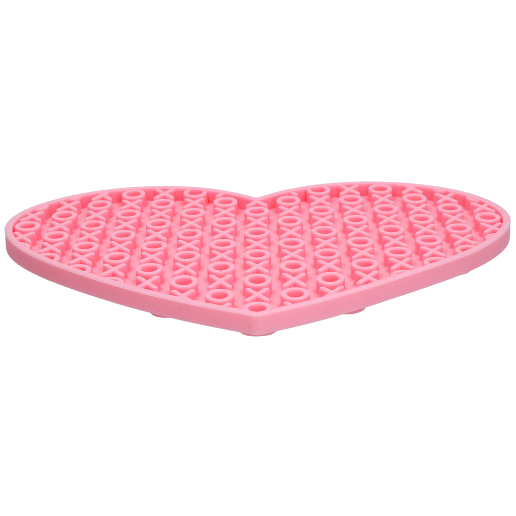 Eat Slow Live Longer Leckmatte Lovely Heart Rosa