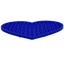 Eat Slow Live Longer Lick Mat Lovely Heart Blau