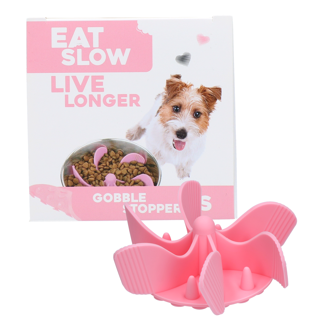 Eat Slow Live Longer Gobble Stopper, Größe S rosa