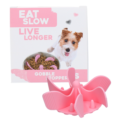 Eat Slow Live Longer Gobble Stopper, Größe S rosa