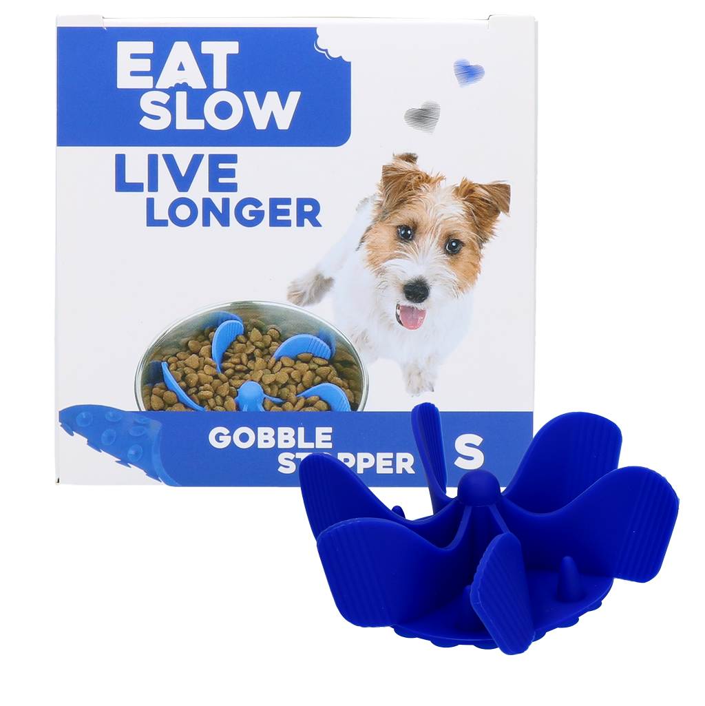 Eat Slow Live Longer Gobble Stopper, Größe S blau