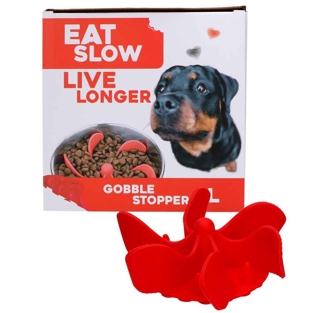 Eat Slow Live Longer Gobble Stopper, Größe S rot