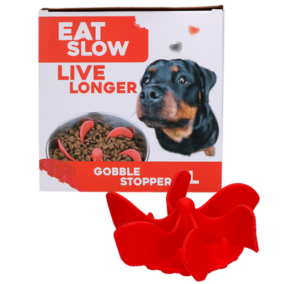 Eat Slow Live Longer Gobble Stopper, Größe S rot