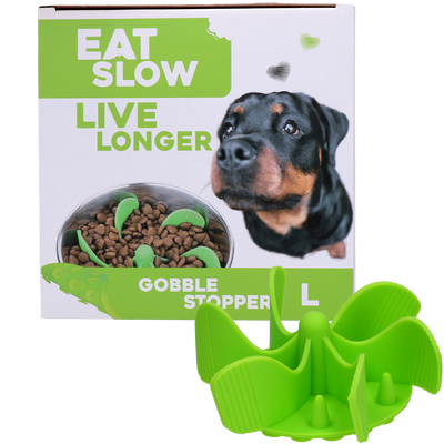 Eat Slow Live Longer Gobble Stopper Grün L