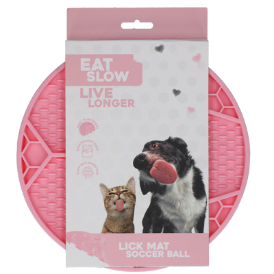 Eat Slow Live Longer Lick Mat Soccer Ball Rosa