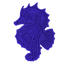 Eat Slow Live Longer Lick Mat Seahorse Blau