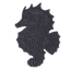 Eat Slow Live Longer Lick Mat Seahorse Grau