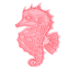 Eat Slow Live Longer Lick Mat Seahorse Rosa