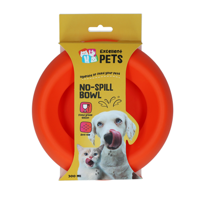 Excellent Pets No-Spill Bowl 300ml Orange S