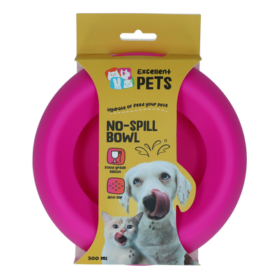 Excellent Pets No-Spill Bowl 300ml Rosa S