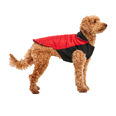 Goo-eez Mock Neck Signature Wrap Jacket M Rot/Schwarz