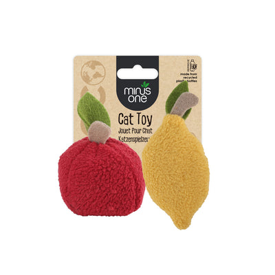 Minus One Fruit Cat Toys Lemon & Apple