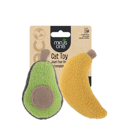 Minus One Fruit Cat Toys Avacado & Banana