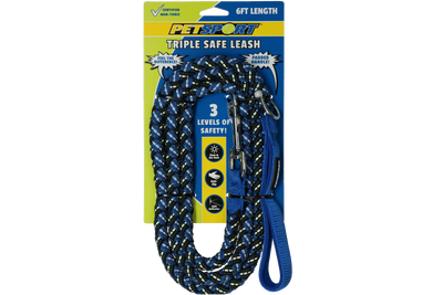 Petsport Triple Safe Leash Blau 1,8 m