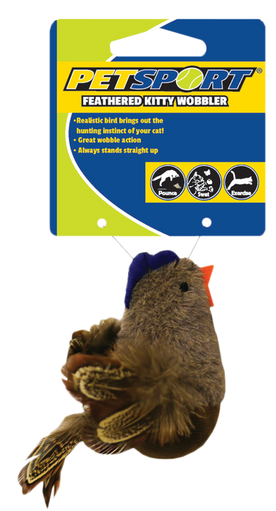 Petsport Feathered Kitty Wobbler Braun