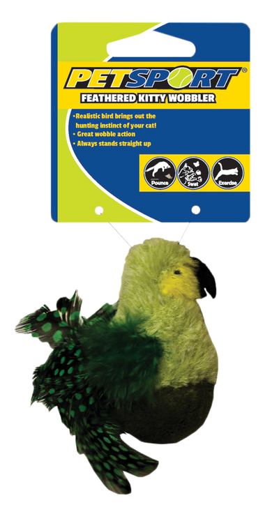 Petsport Feathered Kitty Wobbler Grün