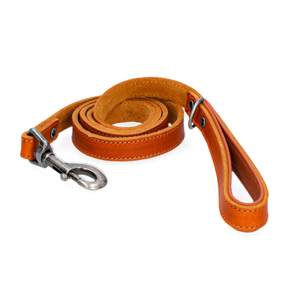Spotted! Pro Leder Hundeleine Cognac