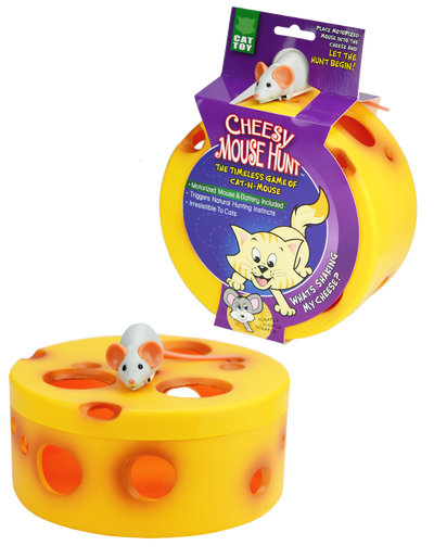 VisionSmart Cheesy Mouse Hunt Cat Toy