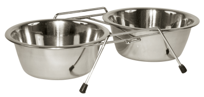 Edelstahl Twin Feeder 2 x 450 ml