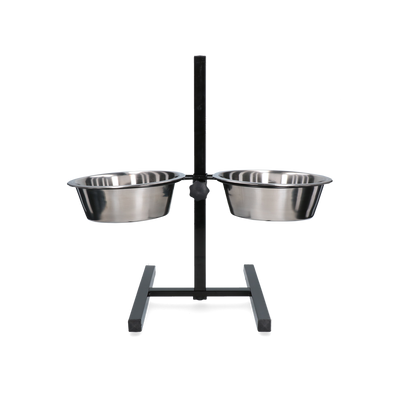 Futter- und Trinkschale Edelstahl T-Ständer Ø 25 cm (2,8 l)
