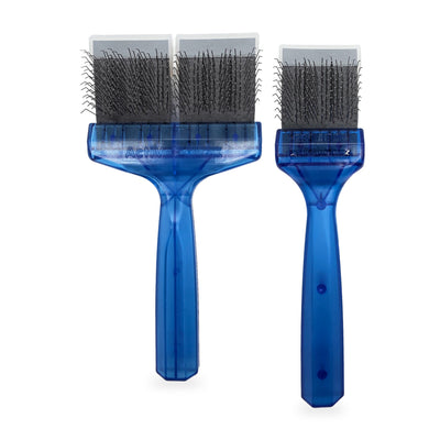 ActiVet Blue Zapper in zwei Größen: Bürstenkopf 4,5 cm und 9 cm nebeneinander