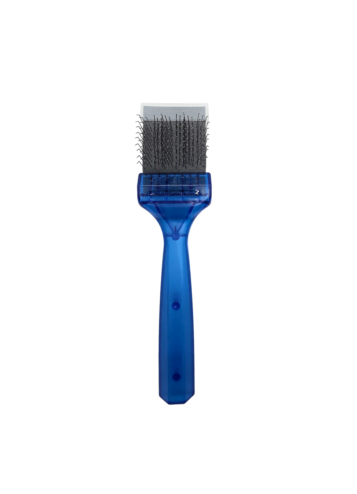 ActiVet Blue Zapper mit 4,5 cm breitem Bürstenkopf und blau-transparentem Griff