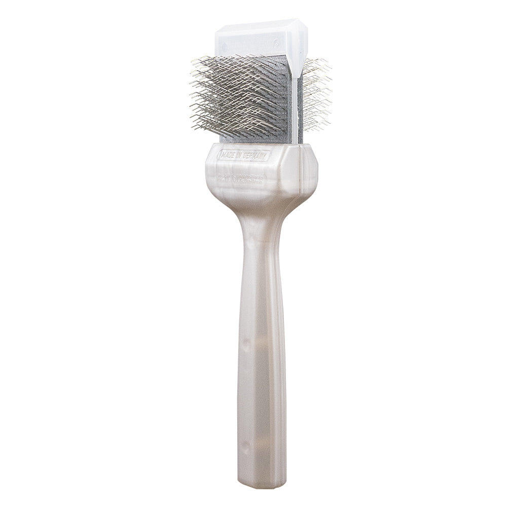 ActiVet Coat Grabber Silver mit 4,5 cm breitem Bürstenkopf und silbern schimmerndem Griff